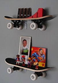Organized Boys Room Shelving