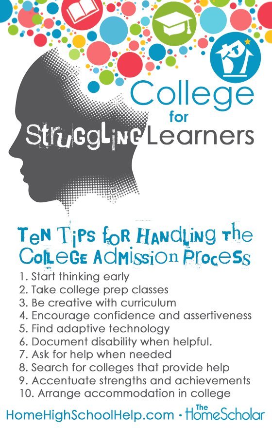 College for Struggling Learners Infographic