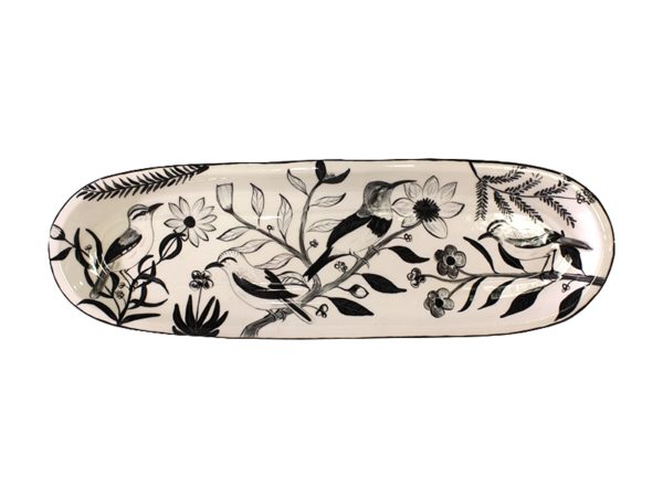 French Loaf Platter (Birds Black)
