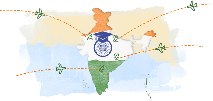 study abroad india map