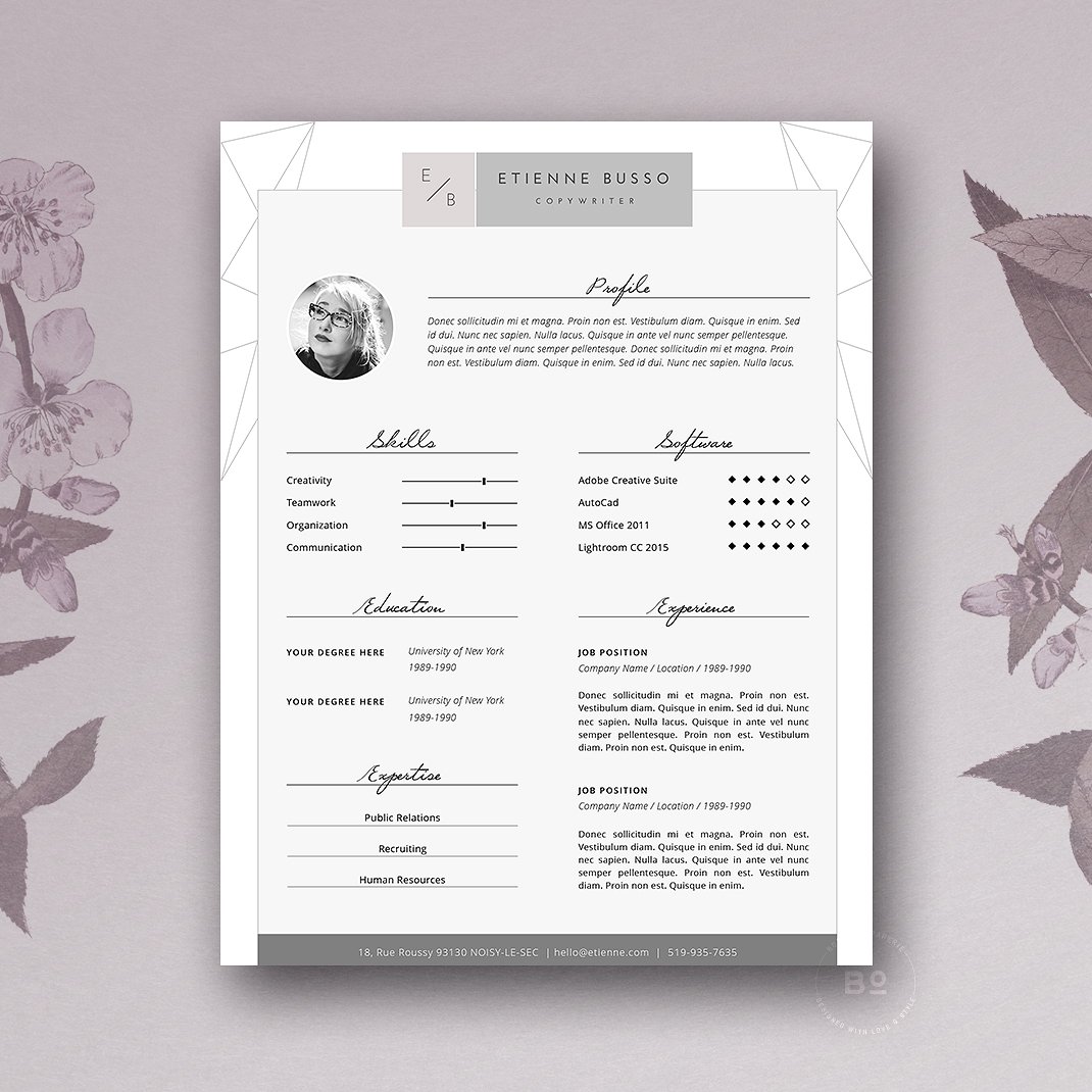 Resume Header Template