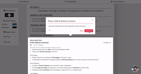 Step Four of Creating a Resume