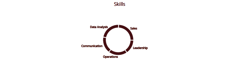 Skills Pie Chart in a Software Engineer resume