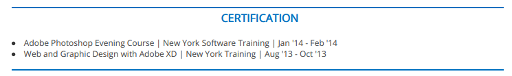 Certifications-Web-Designer-Resume