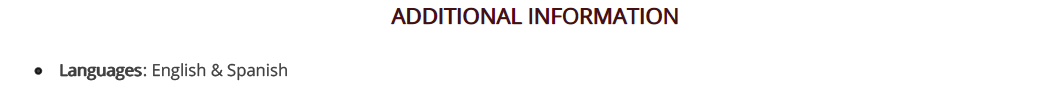 Additional Information Section in Sales Representative Resume