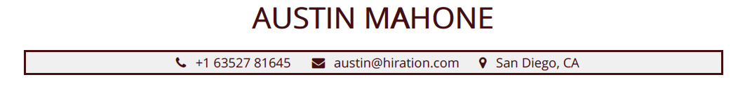 Head Section in Sales Representative Resume 