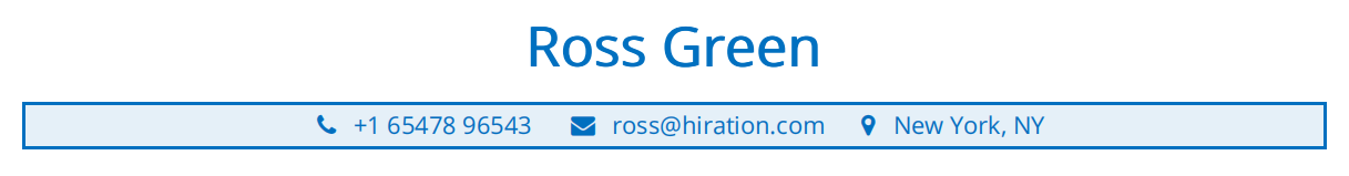 Head Section in Construction Resume