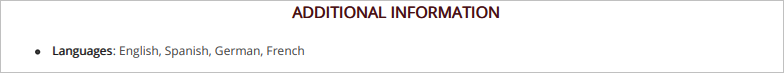 Additional Information Section in a Line Cook Resume