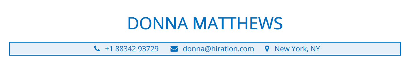 Head Section in an IT Resume