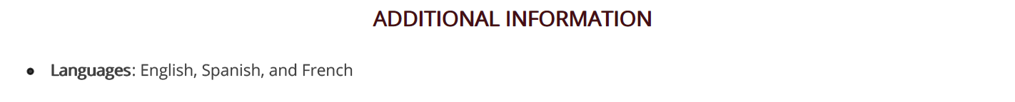 Additional Information Section in an Office Clerk Resume