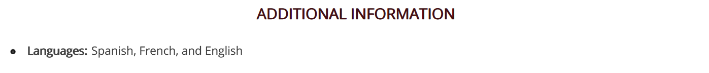Additional Information Section in Programmer Resume
