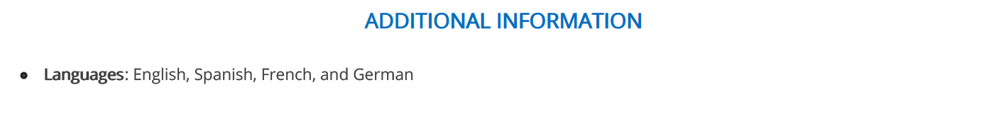 additional information in a real estate resume