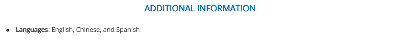 Additional Information Section in a Retail Resume