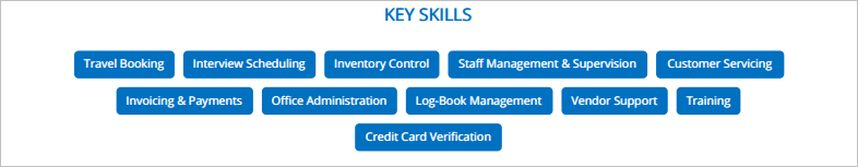 Skills Section in a Front Desk Resume