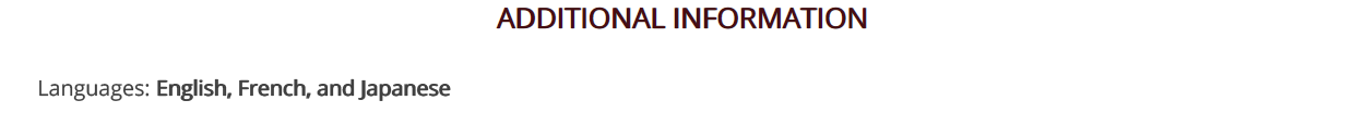 Additional Information Section in a Personal Assistant Resume