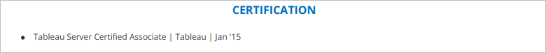 Tableau-Resume-Certifications