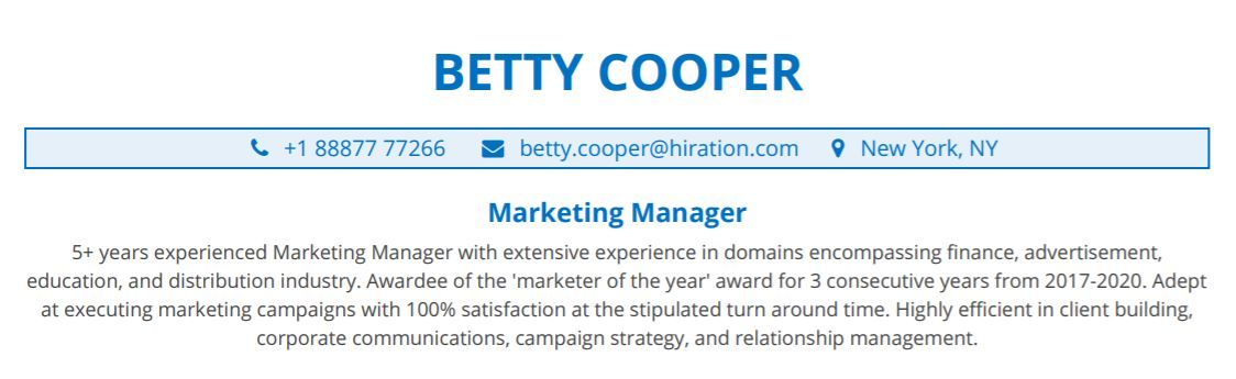 marketing-manager-resume-summary