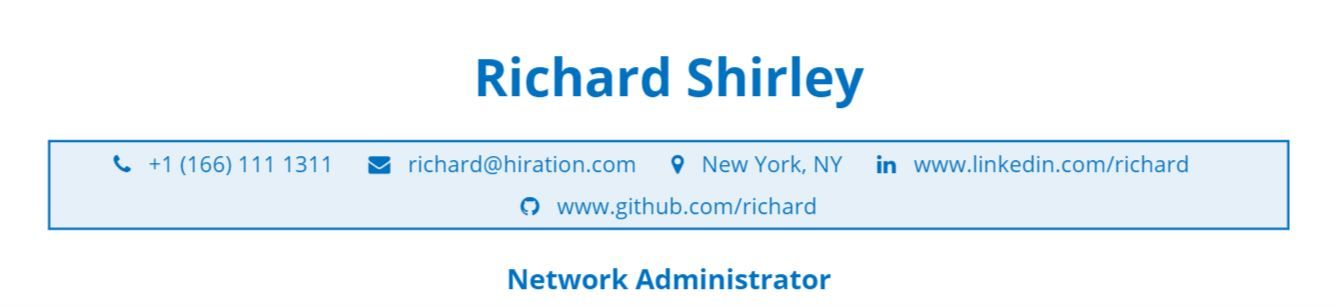network-administrator-resume-profile-title