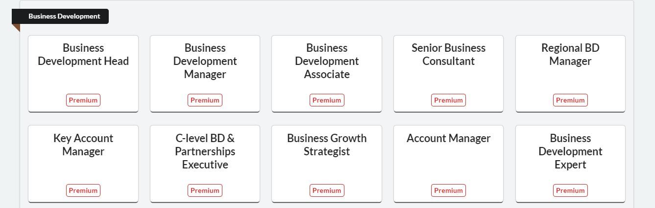 business-development-resume-templates
