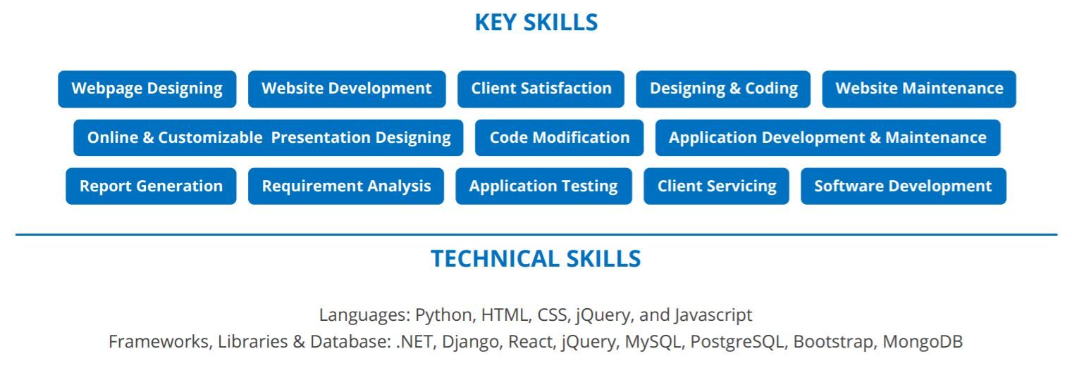 junior-web-developer-resume-key-skills