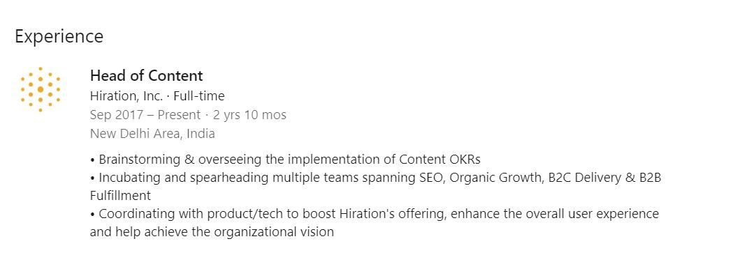 linkedin-experience-section