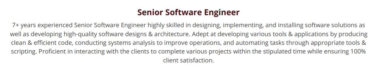 software-engineering-resume-summary