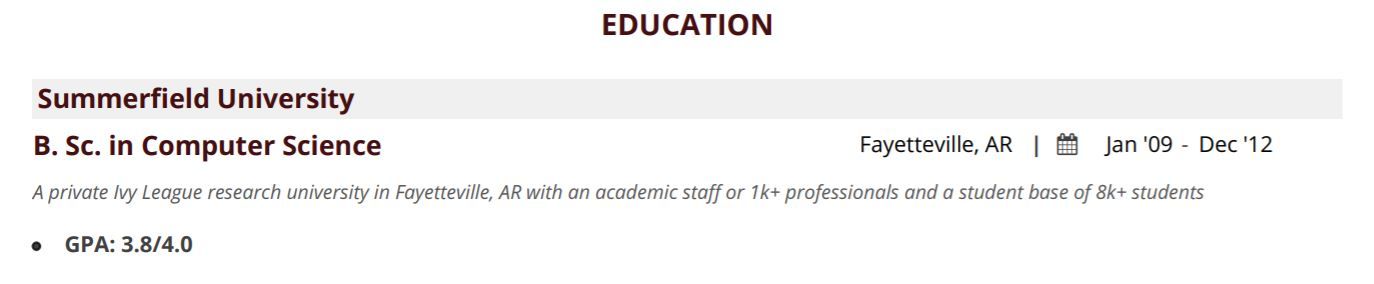 java-full-stack-developer-resume-education