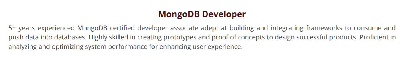 mongodb-resume-summary