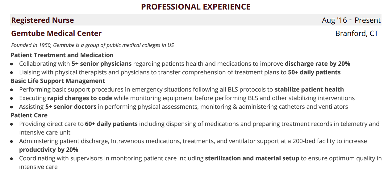 RN-Resume-Professional-Experience