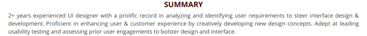 UI-designer-resume-summary