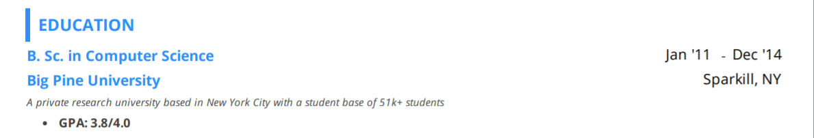 Oracle-Resume-Education