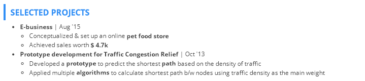 product-manager-resume-projects