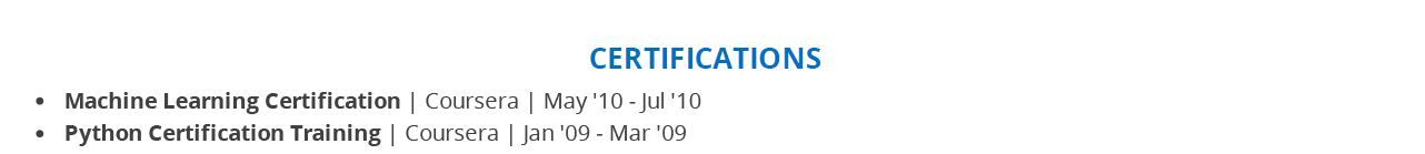 Machine-Learning-Resume-Certifications