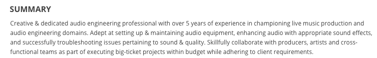 Audio-Engineer-Summary
