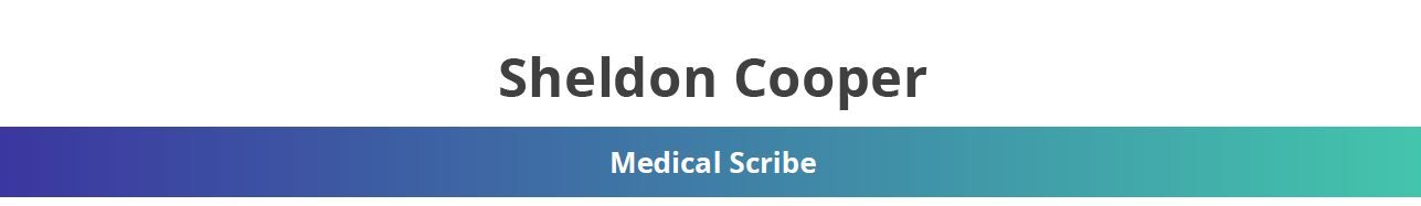 Medical-Scribe-Resume-Header