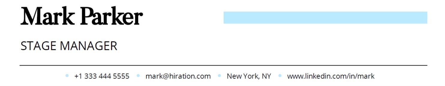 stage-manager-resume-profile-title