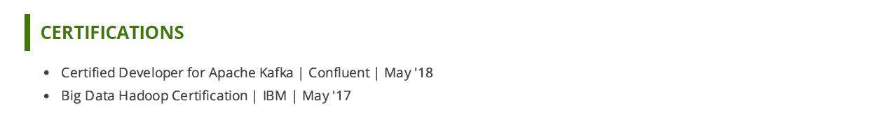 Kafka-Resume-Certifications