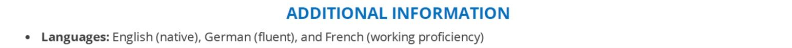 engineering-manager-resume-additional-information