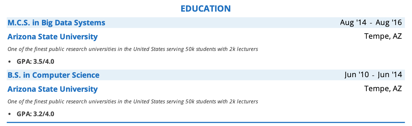 it-auditor-resume-education