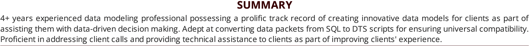 Summary-Data-Modeling
