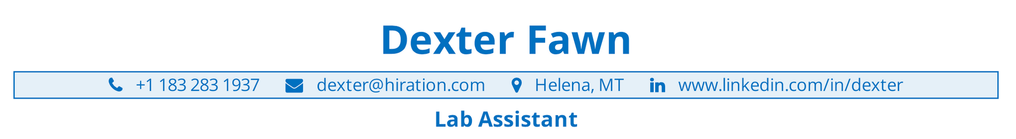 lab assistant resume profile title