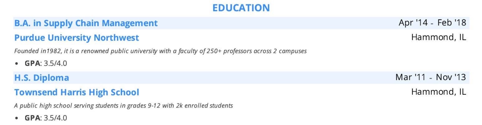 shipping-and-receiving-clerk-resume-education
