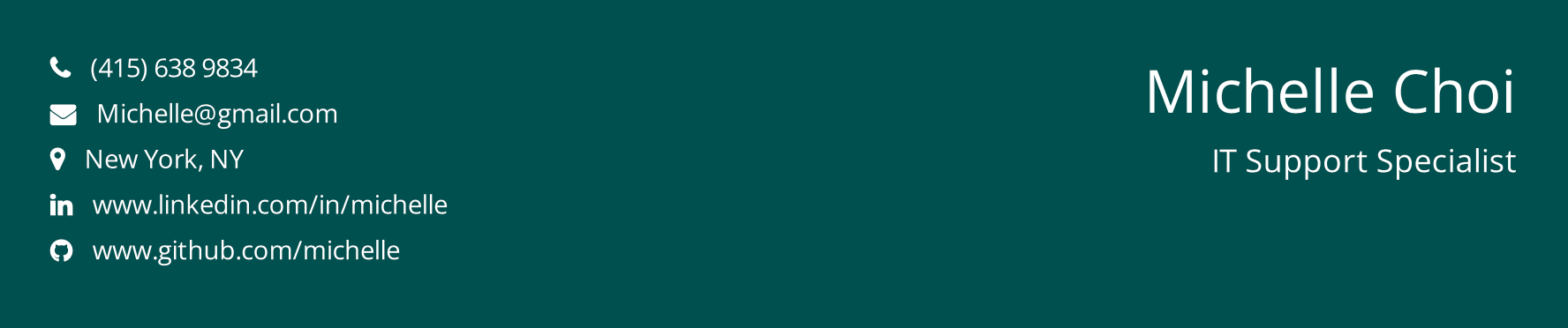 IT cover letter header