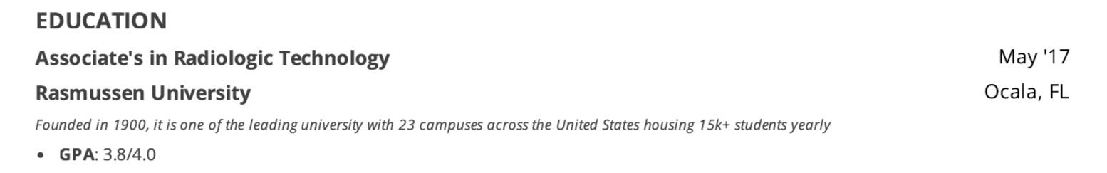 radiologic-technologist-resume-education