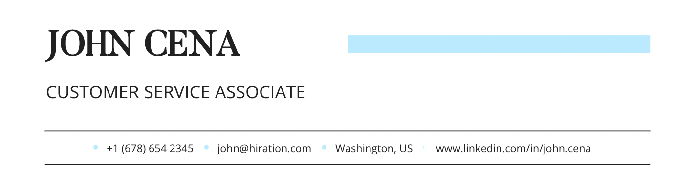 Customer-Service-Associate-Resume-Header