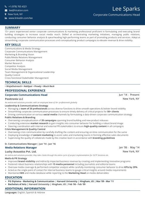 executive-level-resume-sample