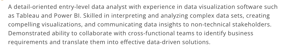 freshser resume objective 2