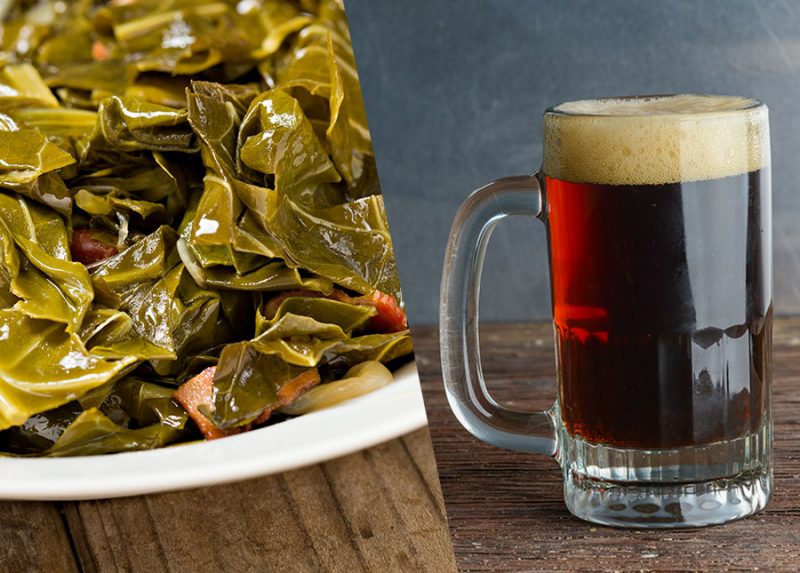 Collard greens and schwarzbier