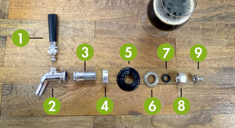 beer faucet parts