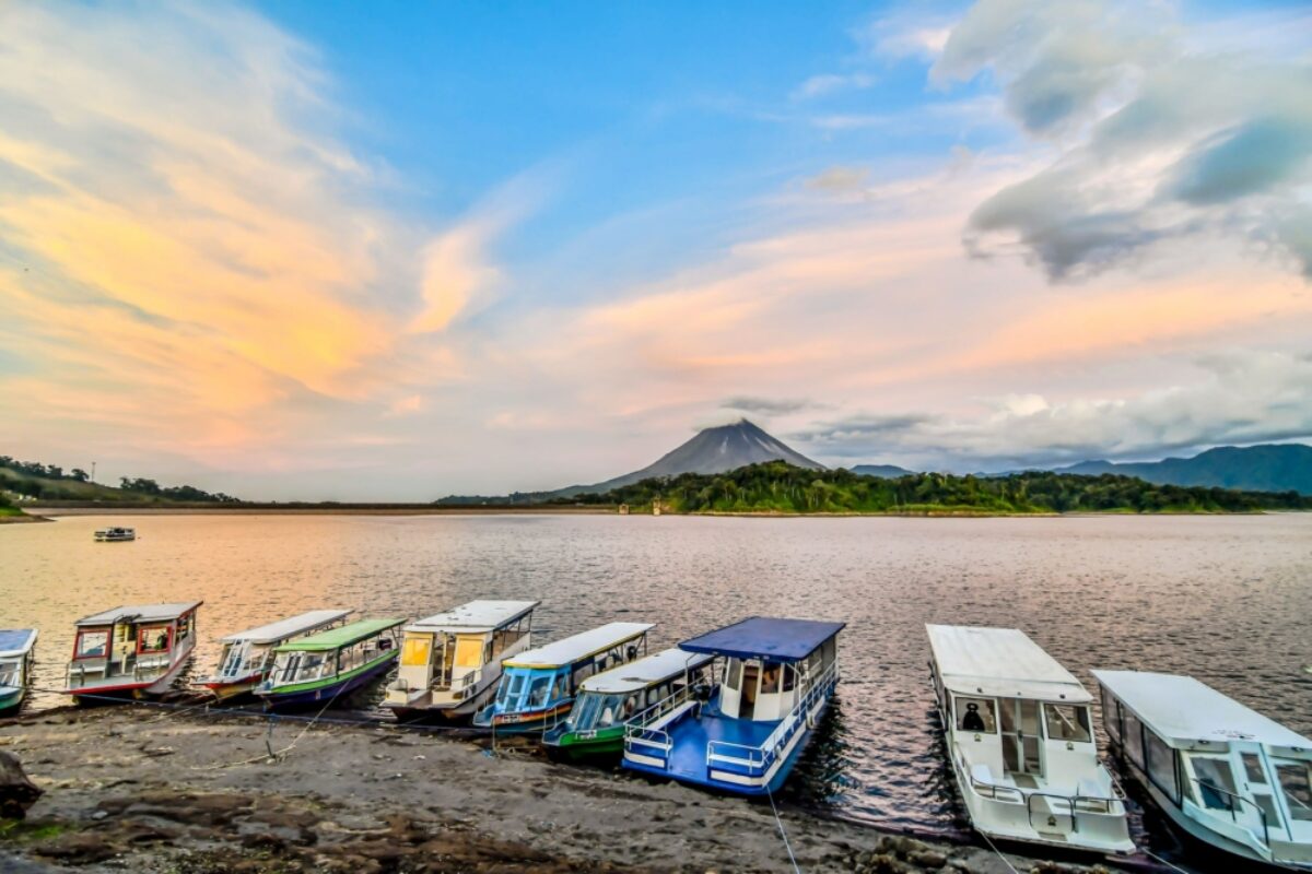 Take a boat cruise across Lake Arenal